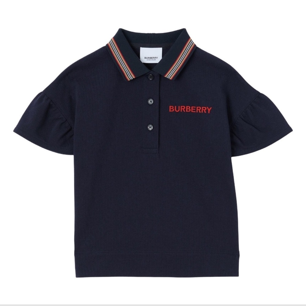 Burberry Kids Icon Stripe piqué polo shirt Size 4T